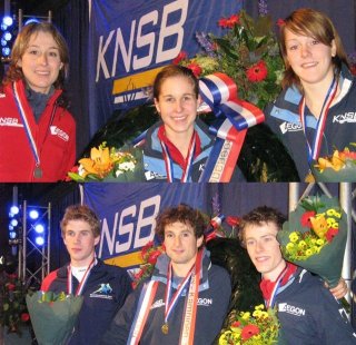 The medal-winners Ladies and Men.  Photo: Norbert van Riel