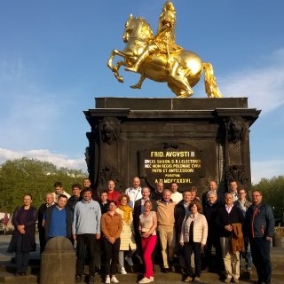 delegates calendar meeting in historical city centre of Dresden